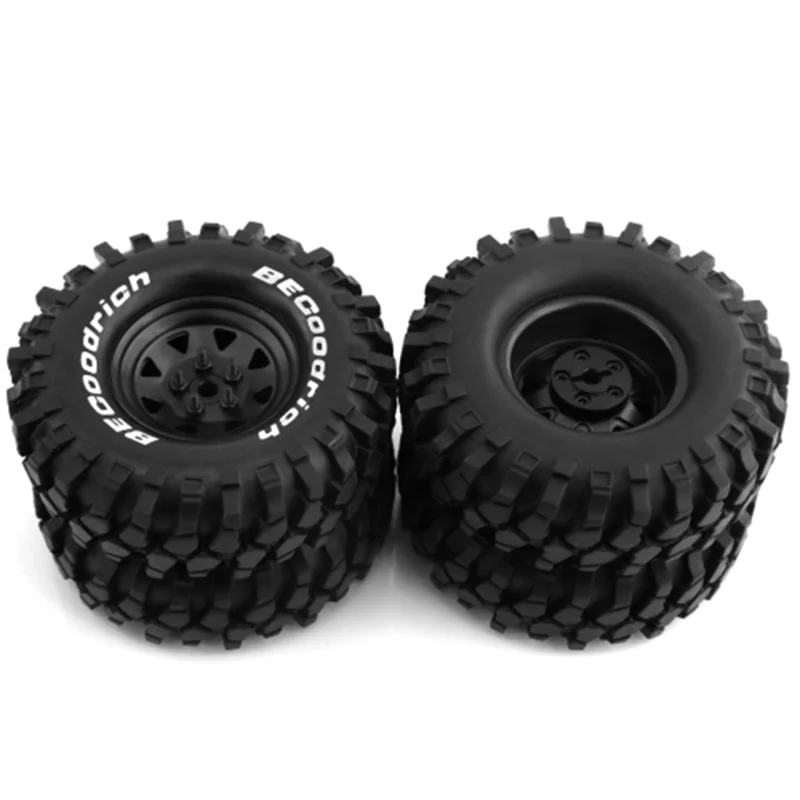 

BEDW-4Pcs Metal 110Mm Beadlock Deep Dish Wheel Tire Set For /10 Short Course Truck ARRMA SENTON 550 MEGA XLH Traxxas Slash