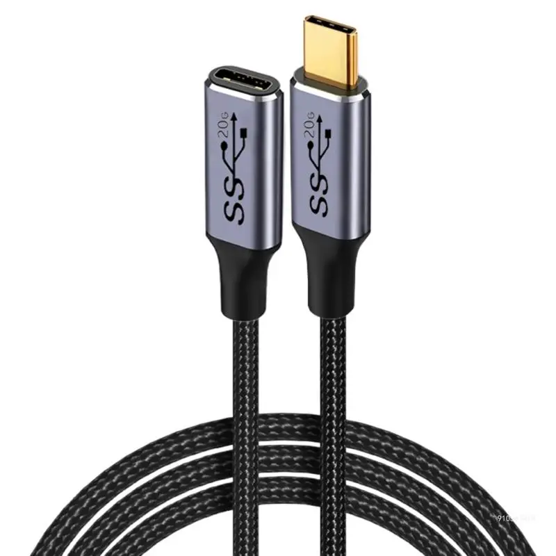 

USB C Extension Cable Female to Male TypeC USB3.2 Gen2 100W Fast Charging Extenders Cord for Laptops Tablets Dropship