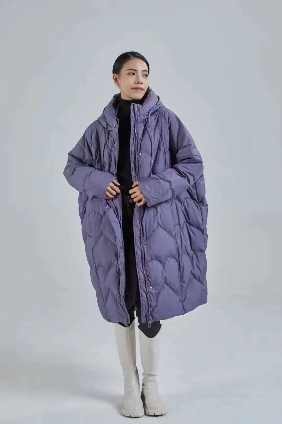 Winter Jackets Woman 2024 New Hooded Large Size Long Down Jacket 90% White Duck Down Coat Casual Loose Warm Windproof
