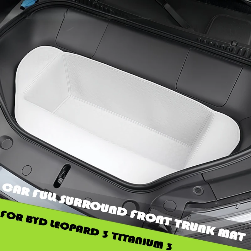 

Car Full Surround Front Trunk Mat Fit for BYD Leopard 3 Titanium 3 Auto Front Trunk Leather Storage Decorative Upgrade Pad