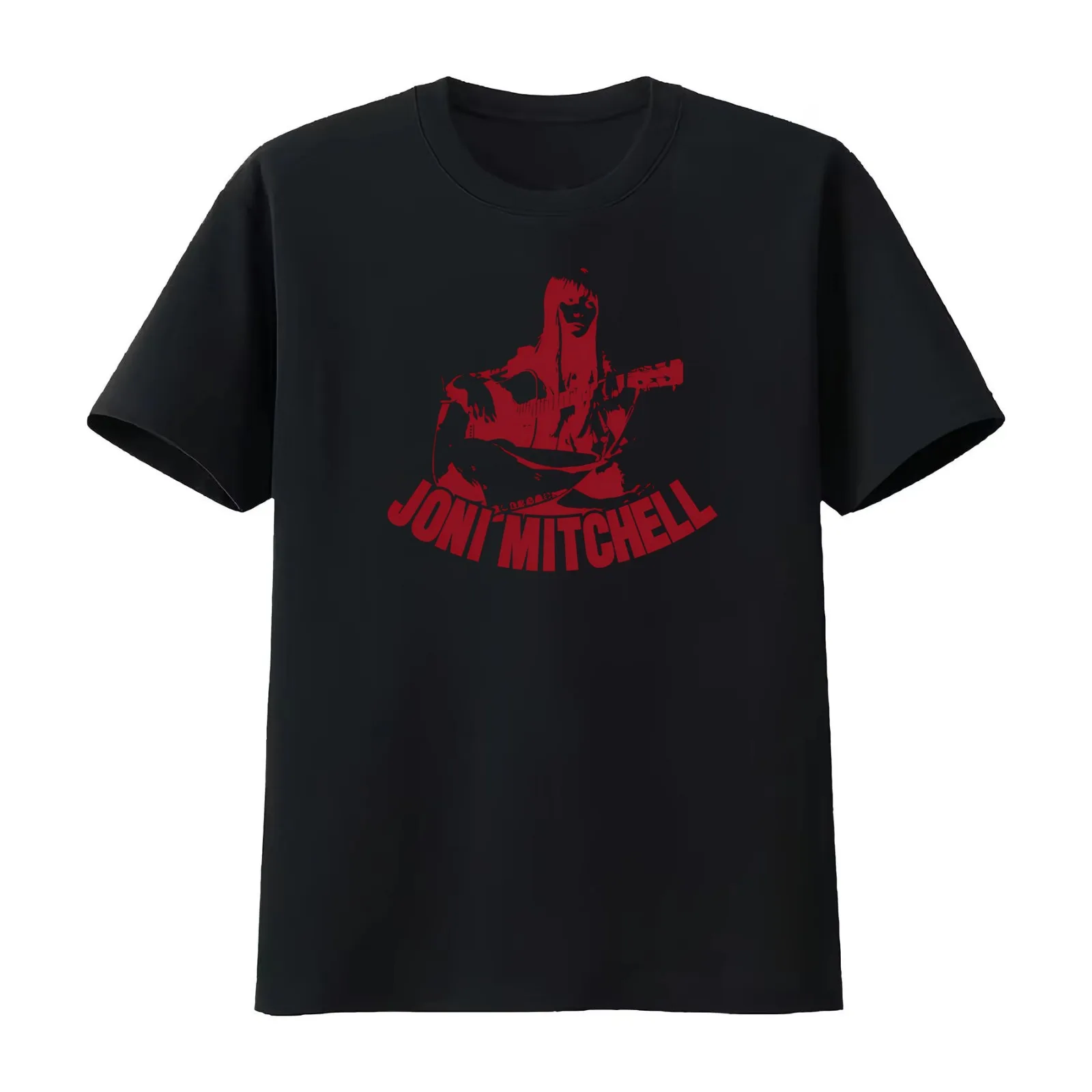 Joni Mitchell red T-Shirt Summer Casual Cotton Tee Oversized Streetwear Tops Vintage Graphic Print Loose Fit Short Sleeve
