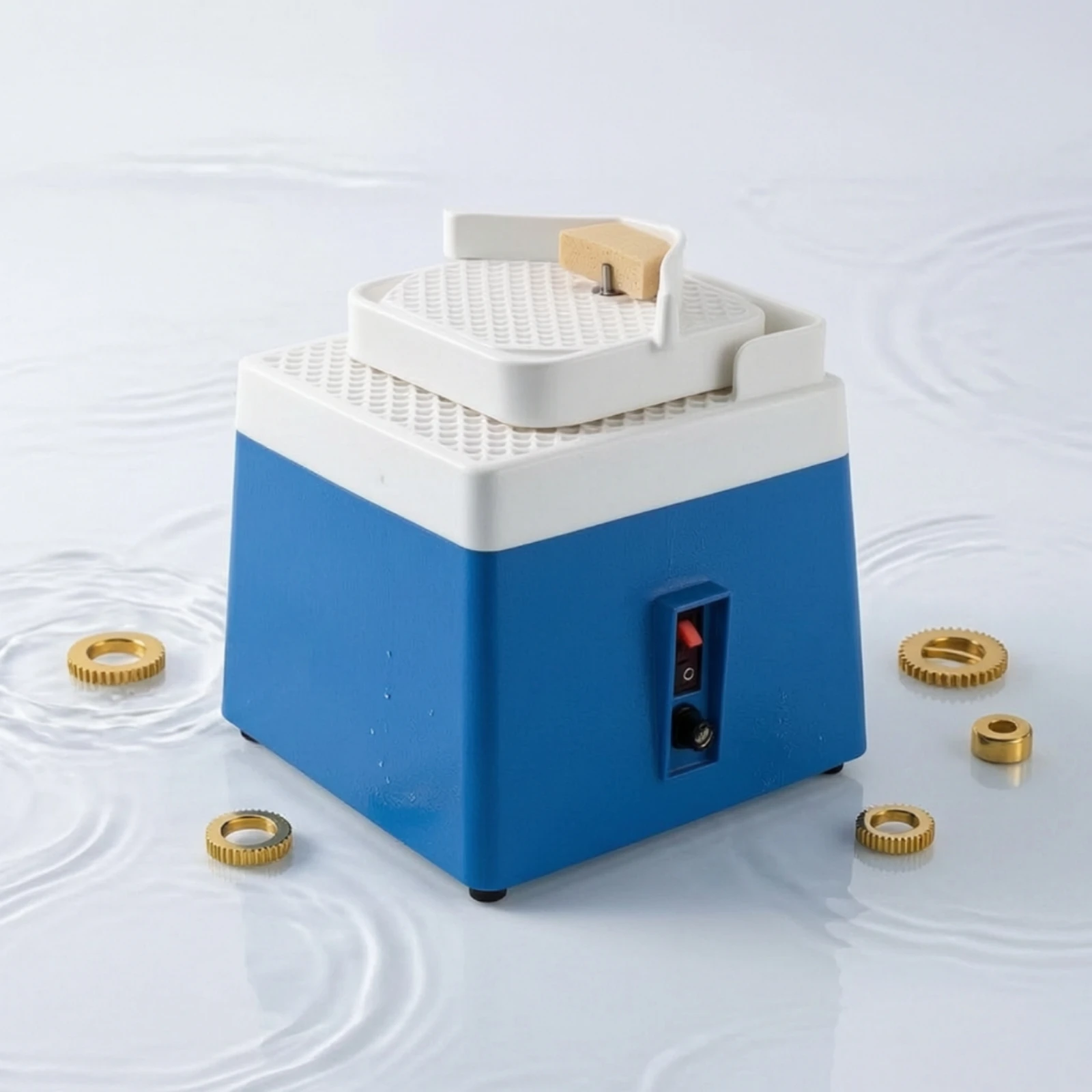 Gemstone Grinding Machine Two-layerLayer Gem Grinder with Water Supply Lapidary Grinder Compact Independent Switch for Hobbyists