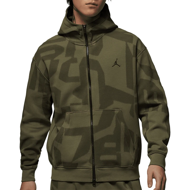 Nike Official Authentic JORDAN Men's Hooded Knit Warm Printed Jacket FV8621-222 - view 5