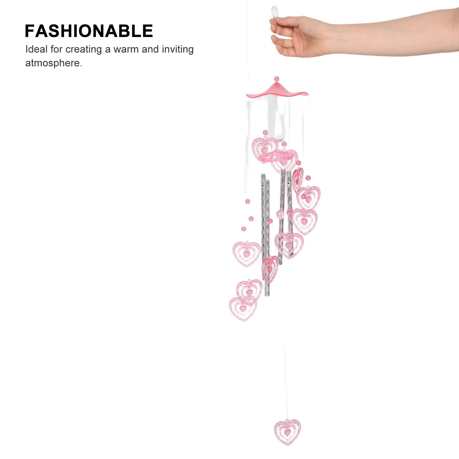 

Metal Heart Shaped Wind Chimes Unique Design Melodic Tones Outdoor Decoration Balcony Patio Wind Chimes