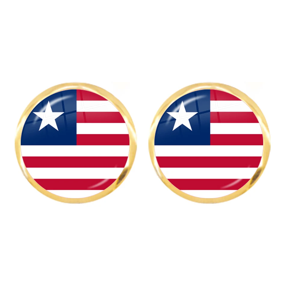 National Flag South Africa,Mozambique,Liberia,Cameroon,Cape Verde,Papua New Guinea,Algeria,Belgium,Portugal Stud Earrings Women