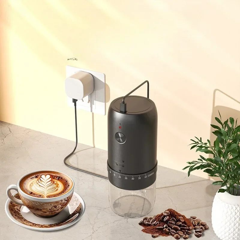 Portable USB Electric Cafeteira Bean Grinder 40 Gears Cafetera Rechargeable Grinders Household Mini Coffee Cafetera Portátil