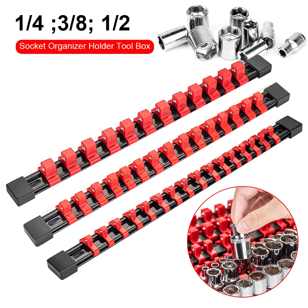 

Sleeve Head Storage Bracket Sleeve Plug Socket Clip Box Batch Head Shelf Rail Strip Large and Small Fly Organize Placement Card