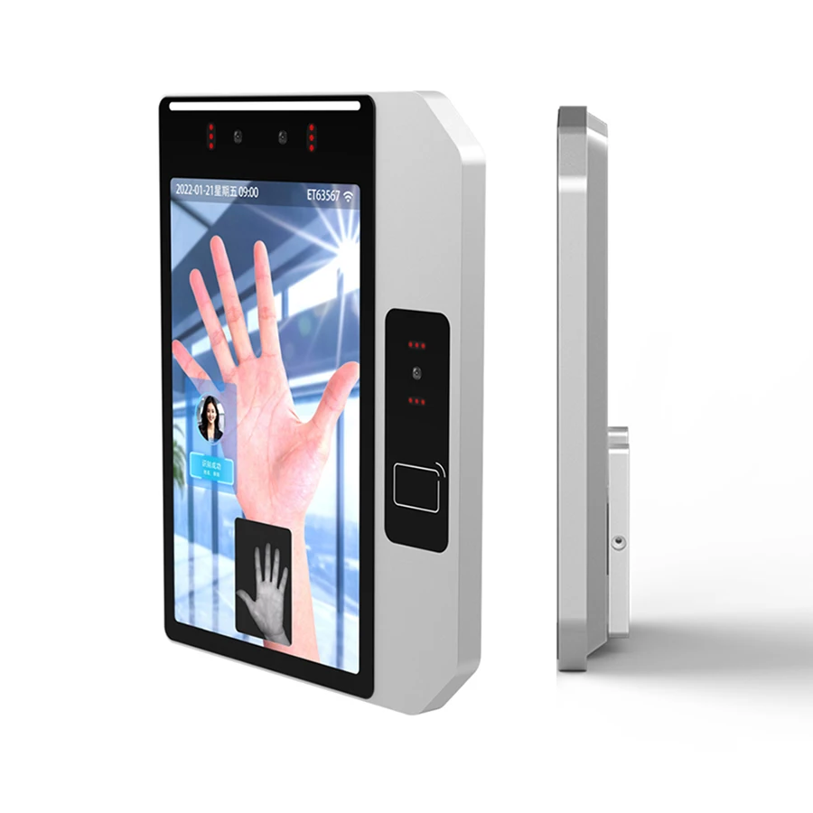Aluminum Alloy Palm Print Attendance Machine Biometric Face Recognition System Monitor Android Access Control Face Recognition