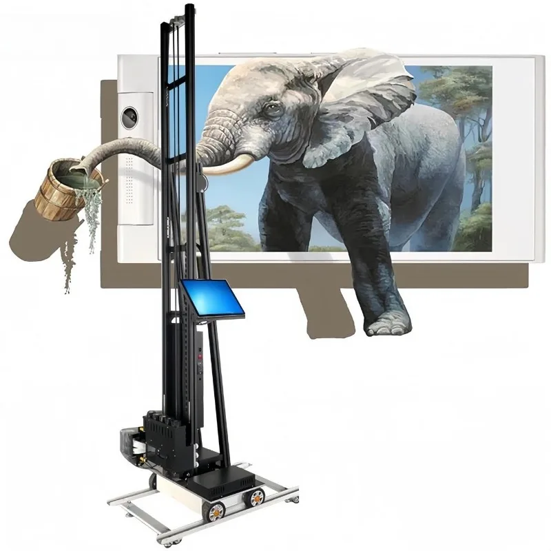 3D Vertical Wall Printer Machine with Intelligent Laser Positioning for Hotels Cafes and Retail Spaces