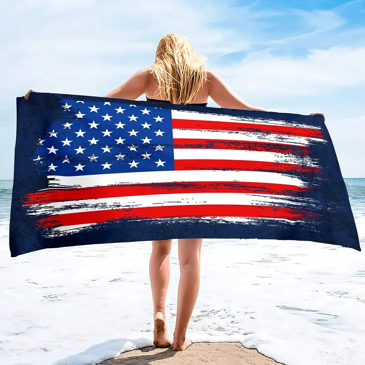 American Flag Beach Towel,USA   Lightweight Highly Absorbent,Striped Pool s Quick Dry,Lightweight  80X160cm 70X140cm