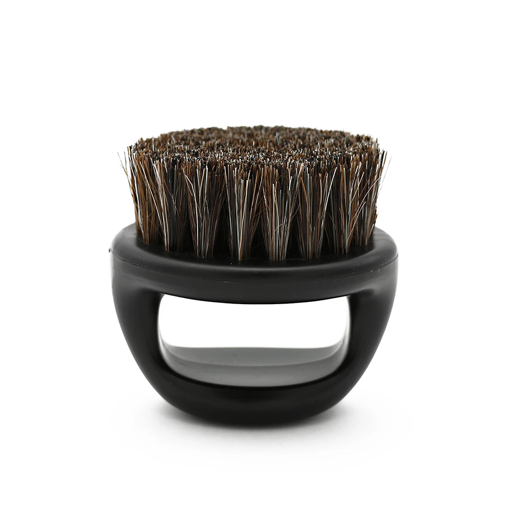 1 Pcs Boar Bristle Men\'s Shaving Brush Portable Barber Ring Beard Brush For Facial Beard Cleaning Mustache Tools Beard Brush