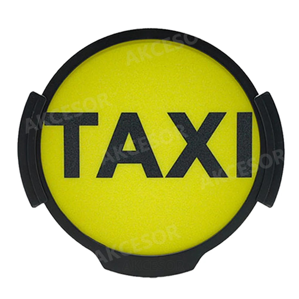 Taxi Sign LED Signal Light for Grab Flag Circle Shape Front Rear Windshields Indicator Light Ub Lyf Sticker