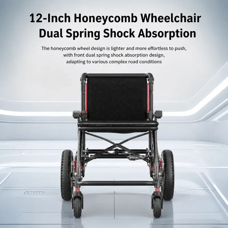 Lightweight Foldable Wheelchair for Elderly Ultra Light Compact Travel Push Scooter Simple Design Portable Mobility Aid