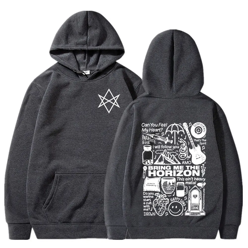 BringMe TheHorizon sudaderas con capucha BMTH Heavy Metal Rock Band sudaderas hombres mujeres moda Vintage jerseys de manga larga ropa de calle