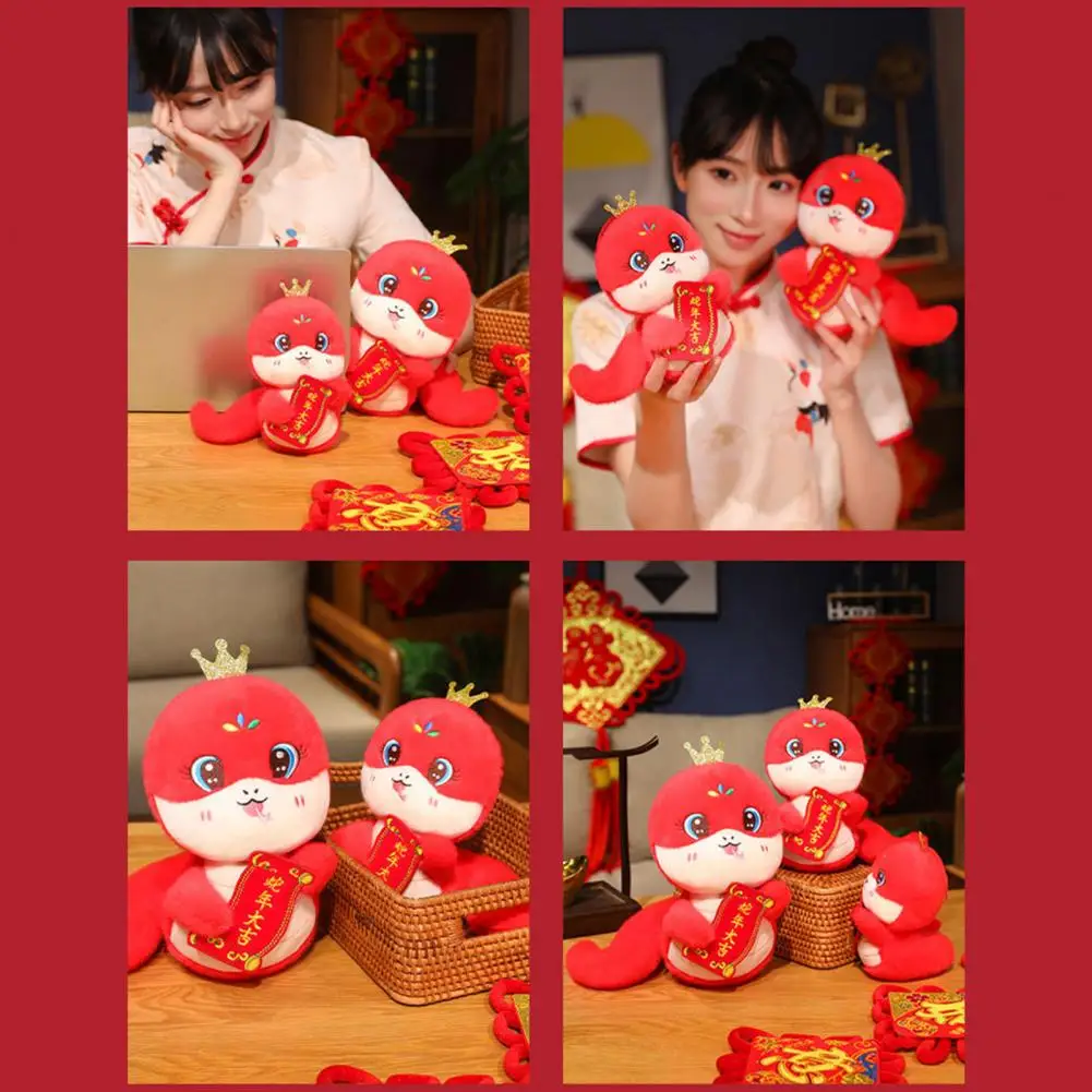 New Year Snake Decoration Chinese New Year Snake Plush Doll Set for Spring Festival Table Decoration Year of Snake for Kids