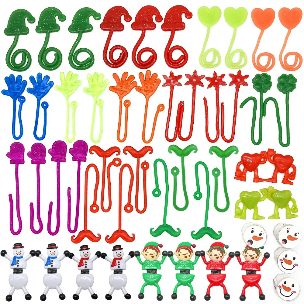 

10pcs TPR Sticky Hand Toys Funny Telescopic Sticky Sticky Fingers Toys Elastic Sticky Hand Christmas Gift