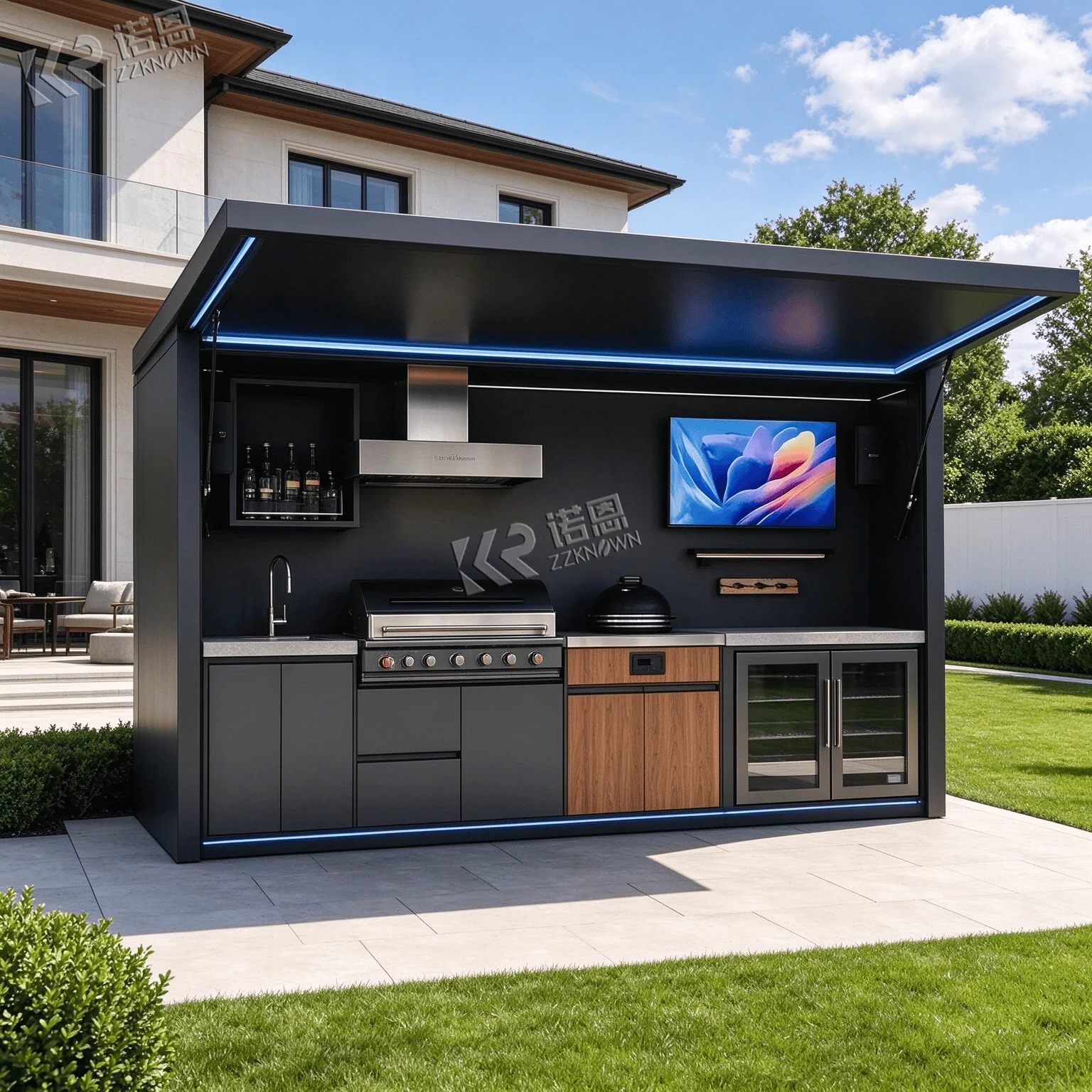 Aluminum Outdoor Kitchen Supplier Modular Grill Station BBQ Grill Base Cabinet OEM ODM Wholesale for Garden Patio