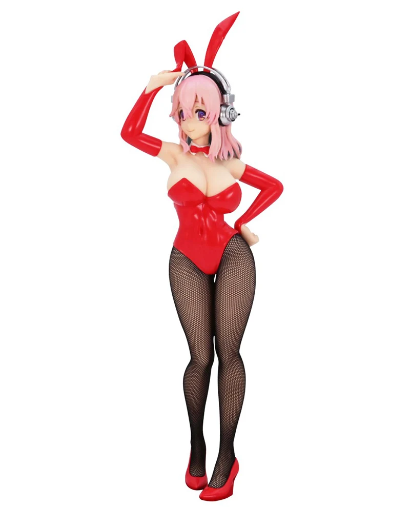 Original 28Cm BiCute Bunnies Action Figure Super Sonico Anime Bunny Girl Toys For Collectible Model