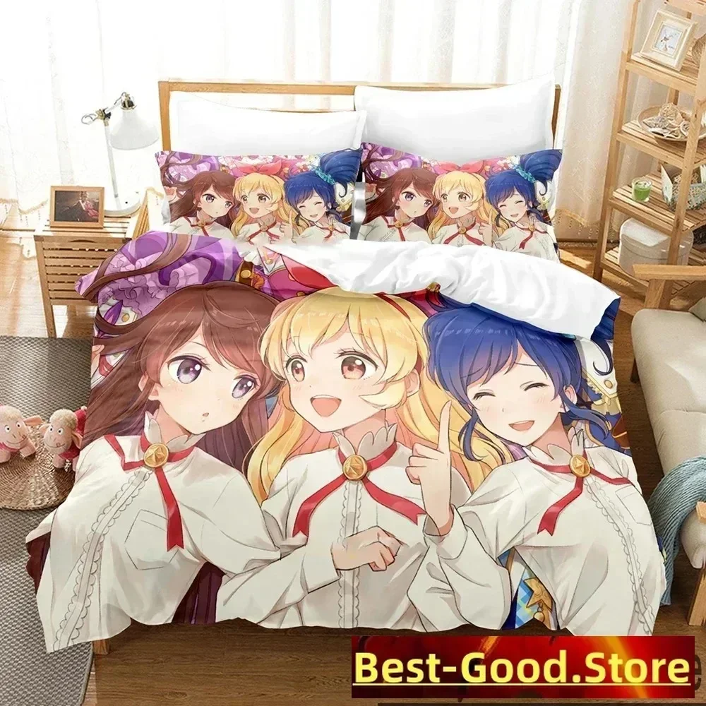 

3D Print Anime Aikatsu Bedding Set Duvet Cover Bed Set Quilt Cover Pillowcase Comforter king Queen Size Boys Adult Bedding Set