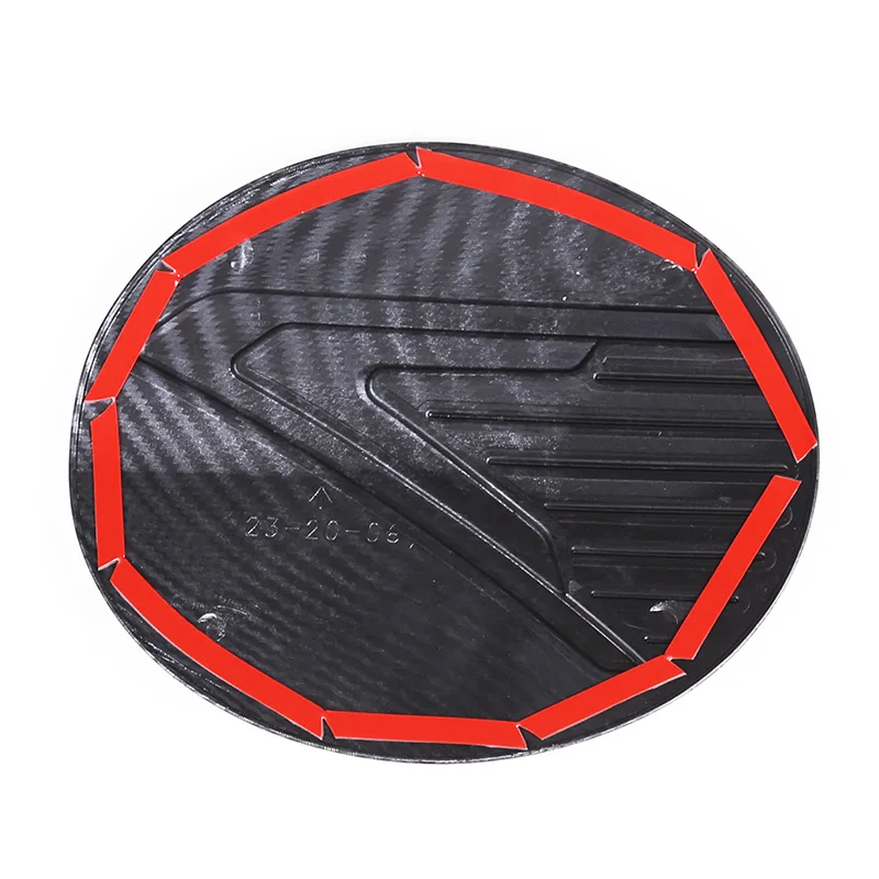 ABS ألياف الكربون غطاء خزان وقود السيارة ، ملصقا الزخرفية السوداء ، اكسسوارات السيارات ، سوبارو Crosstrek 2023 2024 #3