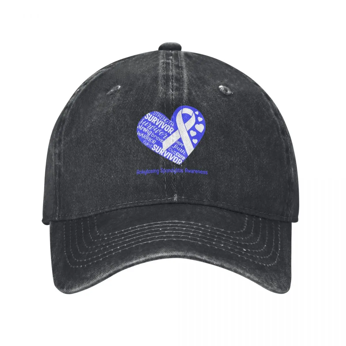 Ankylosing Spondylitis Heart Support Ankylosing Spondylitis Warrior Fighting Baseball Cap Mountaineering Baseball Men Women's