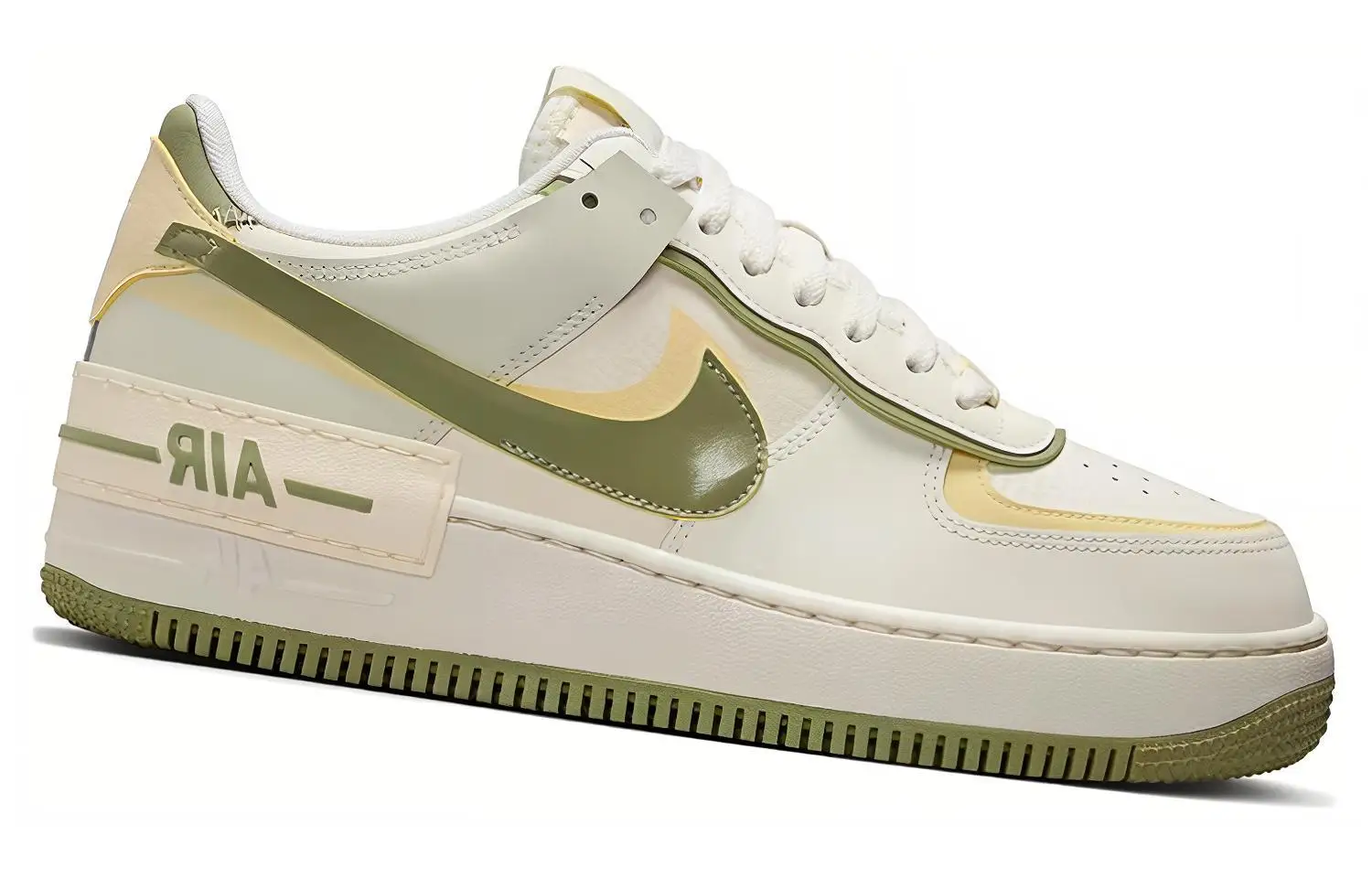 Nike Air Force 1 Shadow Pale Ivory Oil Green Women's Sneakers shoes With Original Box