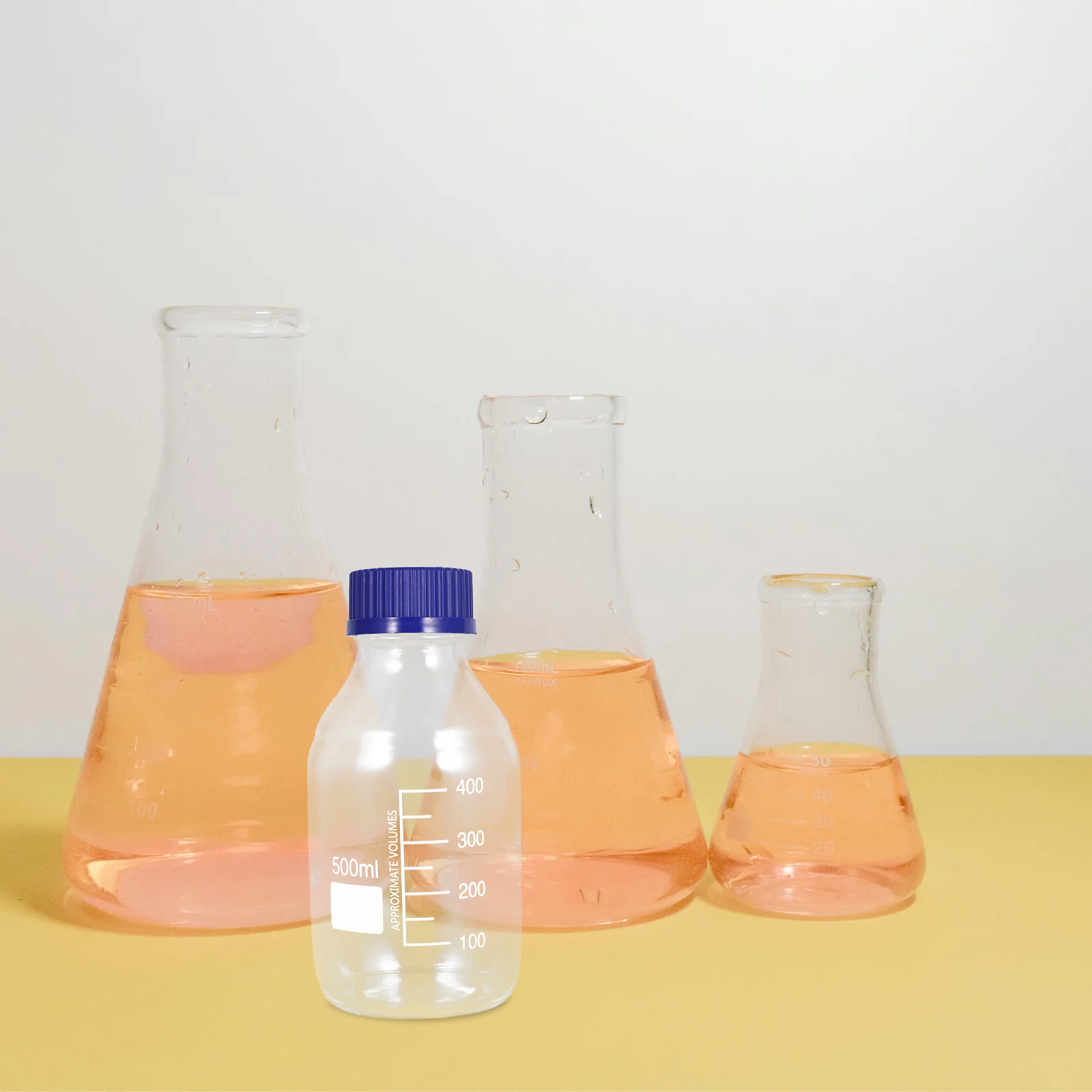 

2Pcs 500ml Glass Reagent Bottle Smooth Edges Accurate Measurement Easy Storage Chemistry Chemical Reagent Bottle