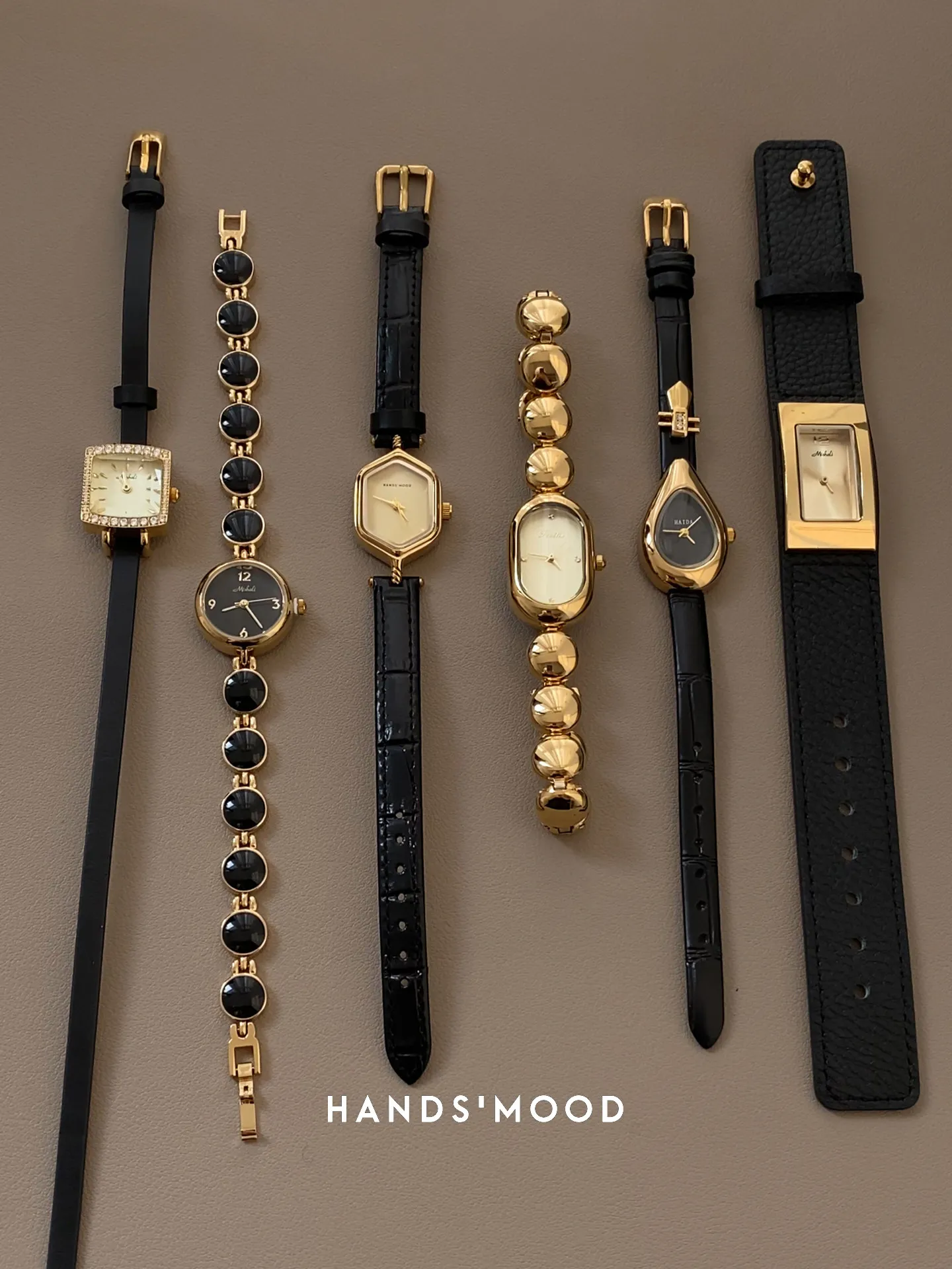 2026 Light Luxury High-End Fashionable And Exquisite Black Gold Watch, Temperament, Niche Design, Versatile Watch For Women