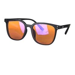 SHINU red lens glasses better sleep orange lens blue light blocking for computer or long time gaming Tr90 frame y2k glasses