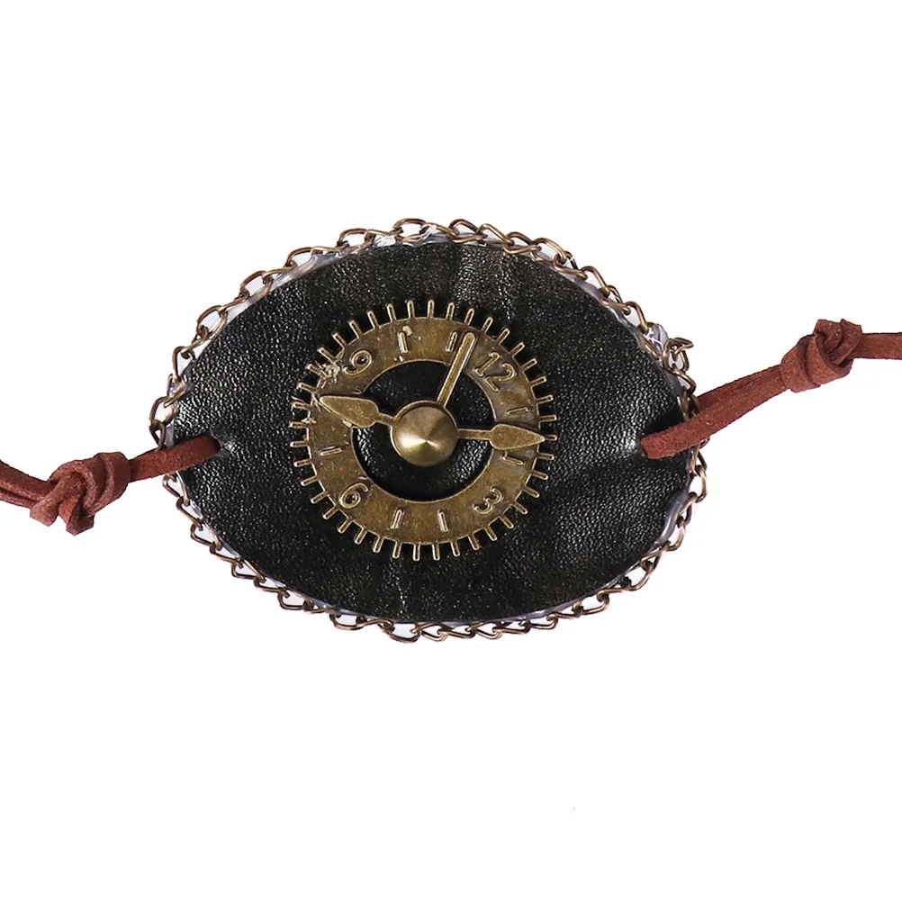

Pirate Eye Patch Retro Steampunk Gear Metal Decor Blindfold For Cosplay Masquerade Photography Amblyopia Care Lace
