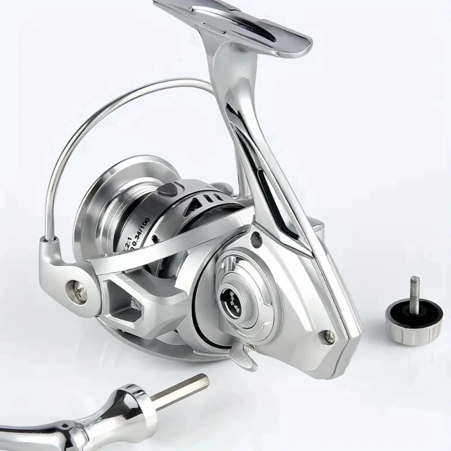 YL 1000~7000 Series,5.2 1 Gear Ratio,35LB Max Drag, Metal Spool,Spinning Fishing Reel, Freshwater Saltwater