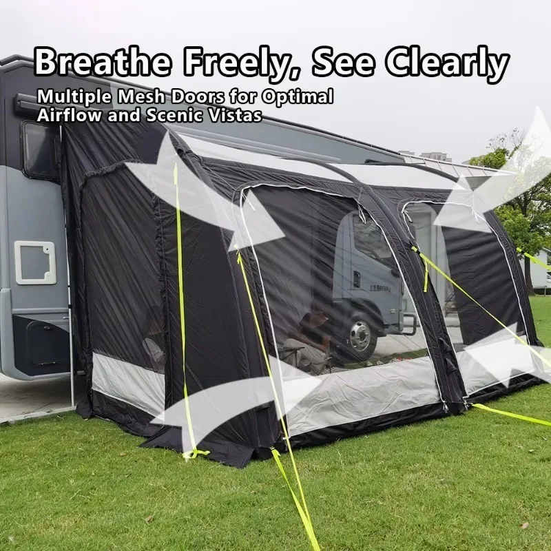 Car Side Awning Tent Four-season Triple Layer Portable Waterproof Oxford UV-Resistant Canopy RV Annex Shelter in Stock