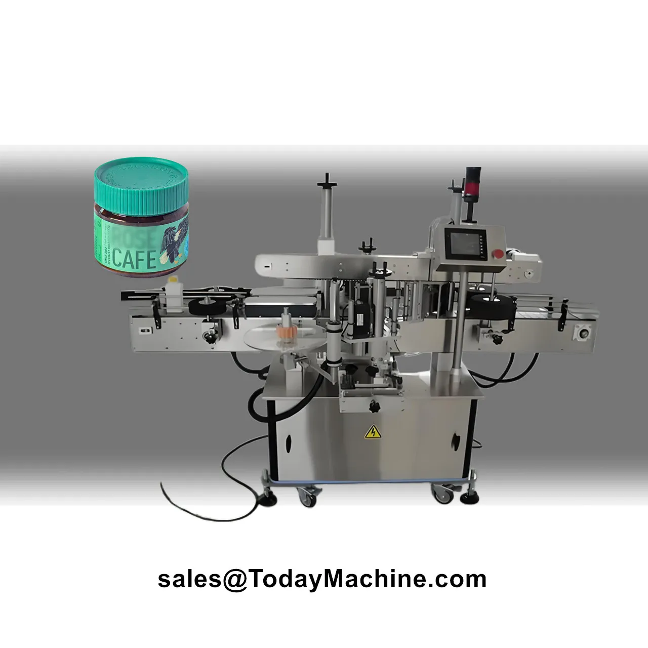 Automatic Flat Round Square Plastic Bottle Adhesive Sticker Double Side Labeling Machine