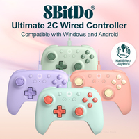 8BitDo Ultimate 2C Wired Controller for PC Android with Hall Effect Triggers & Joysticks 1000Hz Polling Rate and Extra Bumpers