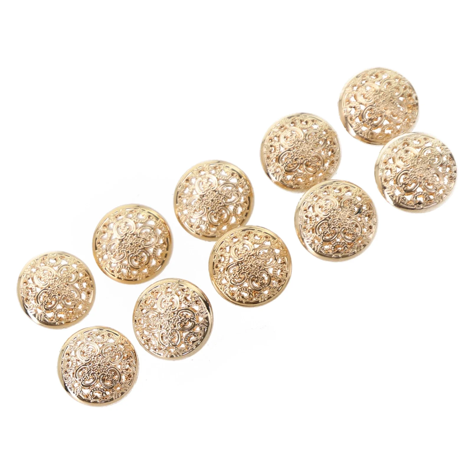 

Set Of 10 Hollow Carved Round Metal Buttons For DIY Crafts And Sewing Projects Ideal For Clothing And Accessories