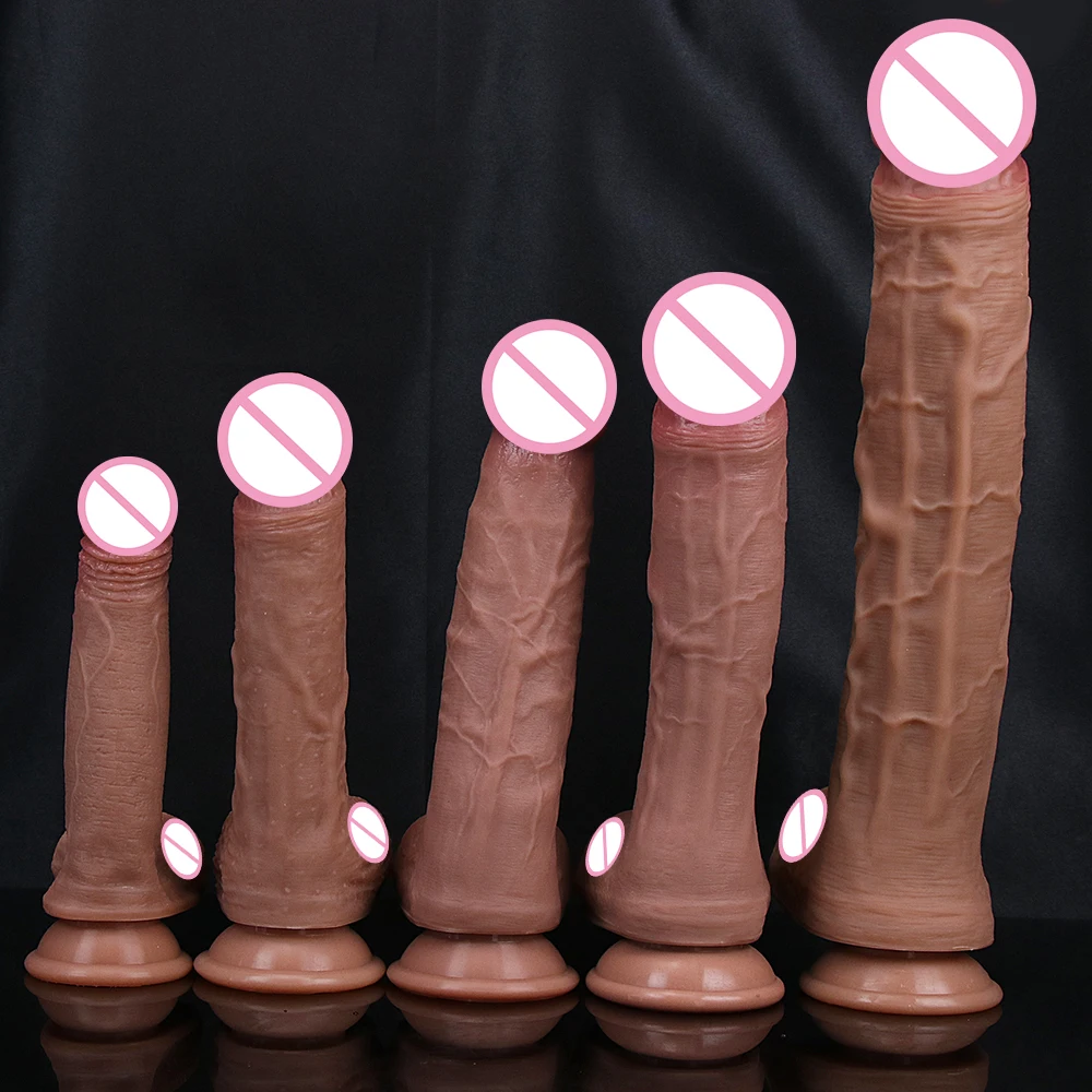 Super Realistic Dildo Soft Skin Feeling Silicone Penis G-point Anal Plug Sex Toy Men\'s Dick Suitable for Gay Vaginal Stimulator