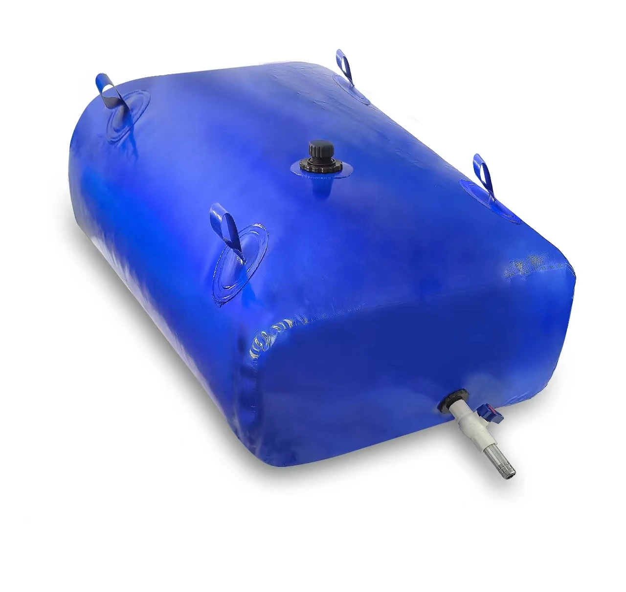 The foldable design of the 65-gallon/240L water storage bag is suitable for outdoor and portable garden irrigation.