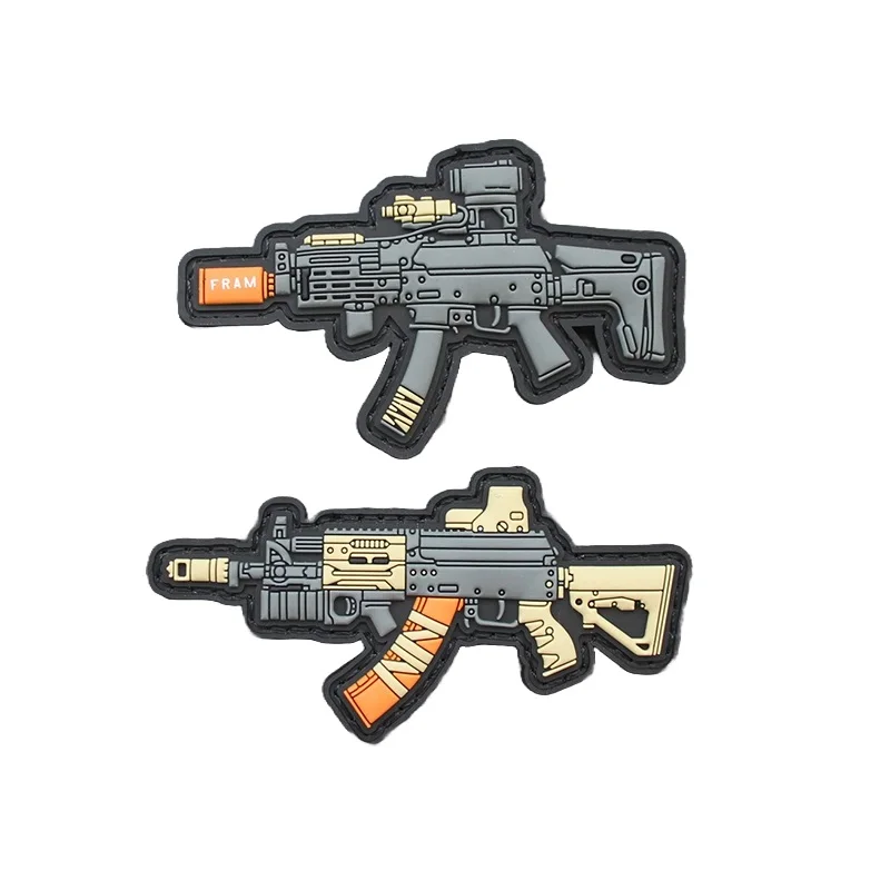 Q نسخة AK12 الأسلحة البلاستيكية التصحيح شارة PP19 DIY تكتيكات شارة للملابس خوذة ظهره الديكور #6