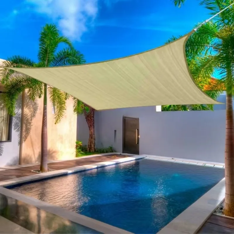 3m*5m Rectangle HDPE Raw Material With UV Car Park Lot Sun Shade Sail