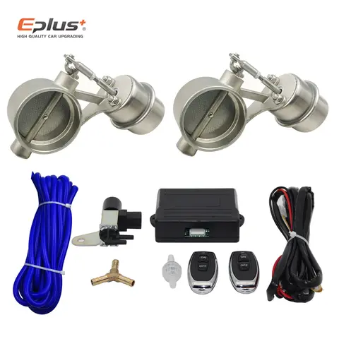 EPLUS Universal Car Exhaust Pipe Vacuum Valve dampers Kit 51 60 63 70 76 MMControl Sets Controller Device Remote
