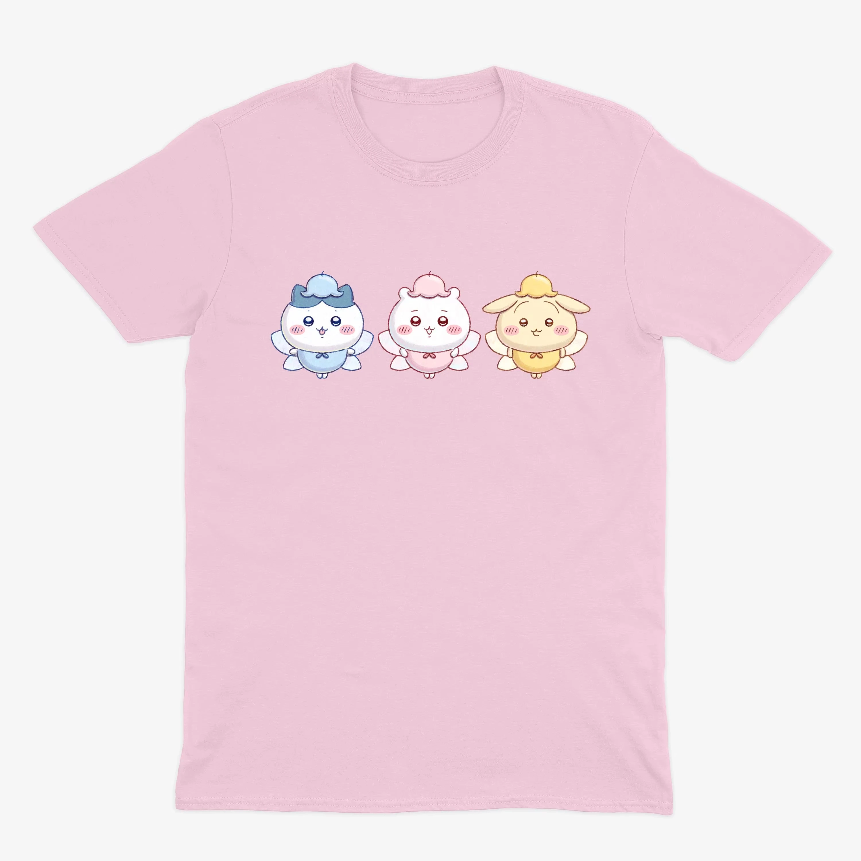 Chiikawa Fairies T-shirt, Kawaii Unisex Apparel, Pink, Cute Anime Gift, Aesthetic Fanart Merch