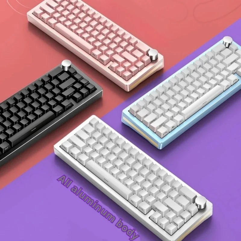 Y65 Metal Aluminum Customizedmechanical Keyboard Kit 65% Equipped With Rgb Wired Gasket Hot Plug Knob Keyboard Game Peripherals