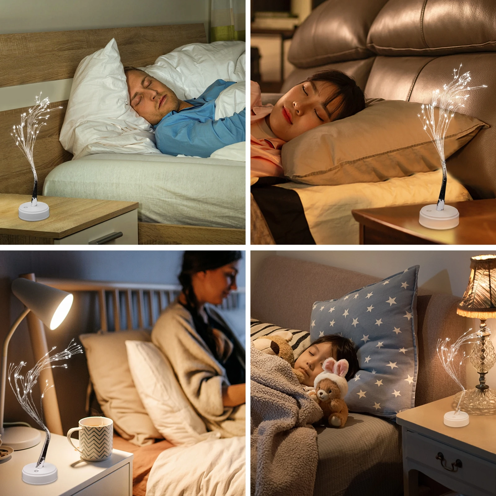 

1pc Tree Shape Night Light Usb Powered Decorative Lamp For Bedroom Party Home Desktop Decoration Energy Saving Warm