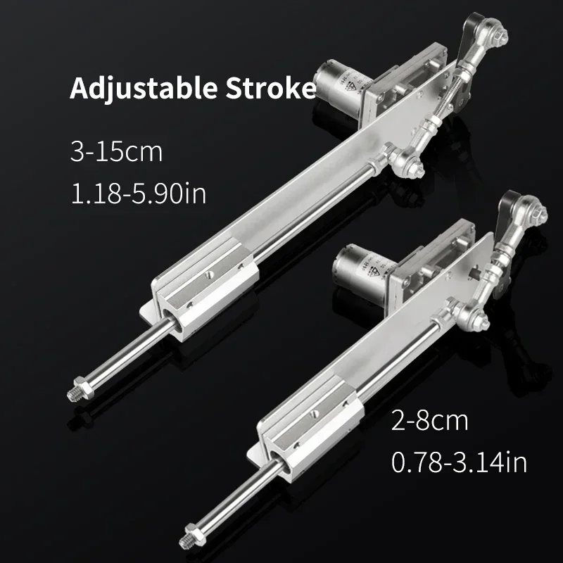 Adjustable Stroke for DIYRemote ControlLinear Actuator, 3XLR Telescopic Motor withSuction Cup Bracket, 3-20cm
