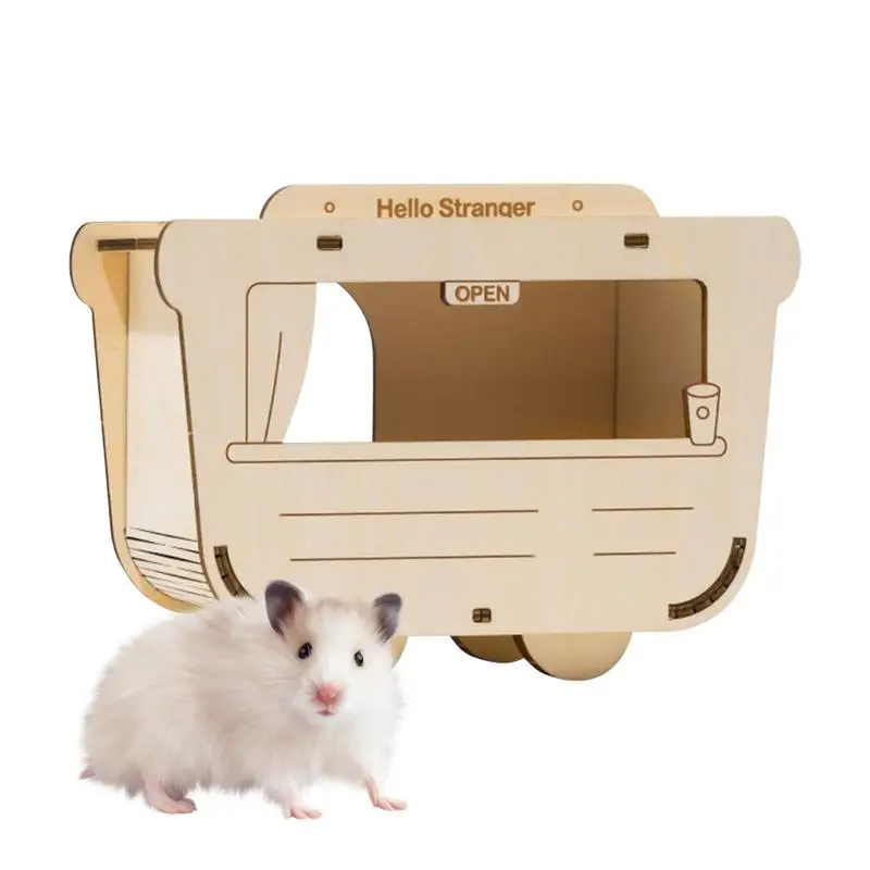 Hamster Chewable Hideouts Creative Carved Mortise And Tenon Hut For Hamsters Indoor Hamster Toys For Game Room Living Room