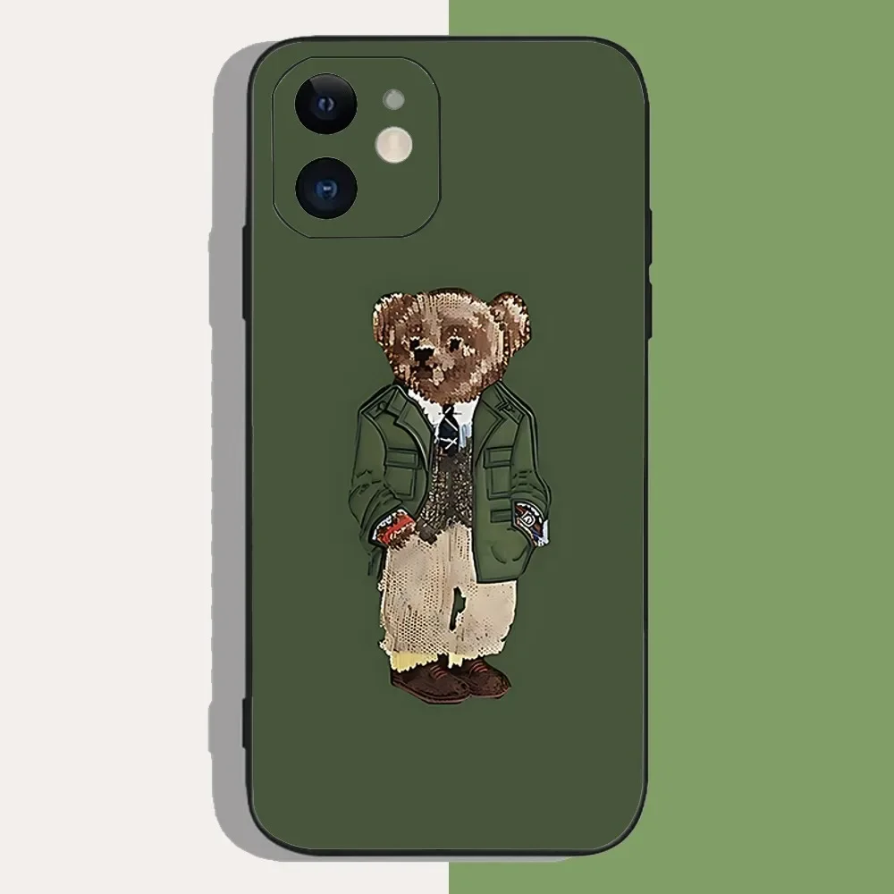 Fashion Cartoon Teddy Bear Phone Case For iPhone 17 16 15 11 12 14 13 Pro Max Mini X XS XR 7 Plus 16E Air Shockproof Cover Funda view 5