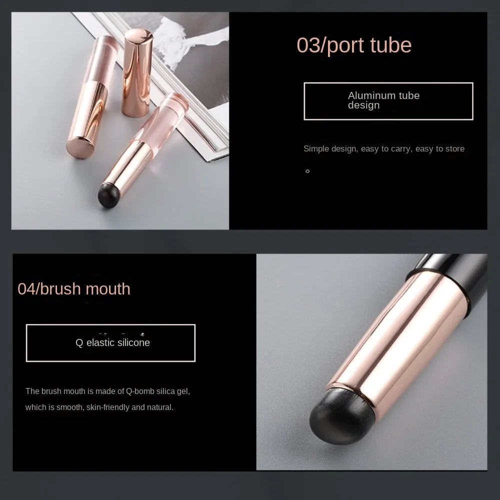 Multifunctionele Siliconen Lippenborstel Ronde Kop Zachte Vingertoppen Lippenstift Concealer Borstel Lippenbalsem Lip Stick Concealer Make-Up Tool