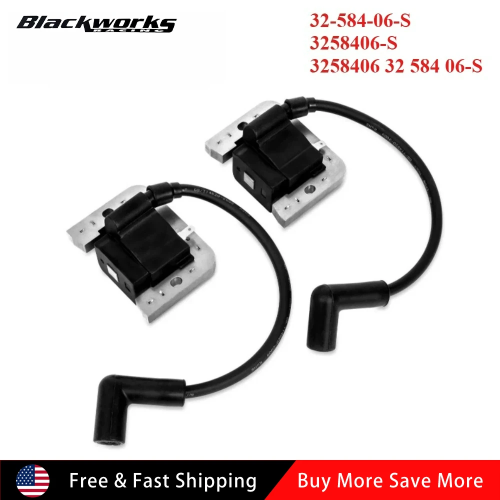 

2pcs Ignition Coil for Kohler 7000 Series Lawn Mower Engine 32-584-06-S 3258406-S 3258406 32 584 06-S for Kohler KT, ZT Engines