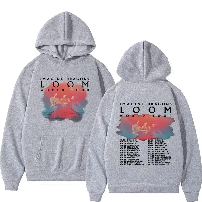 Imagine Dragons Loom Tour 2024 Album Hoodie Men's Hip Hop Fashion Pullover Sweatshirt Unisex Casual Oversized Hoodies Streetwear