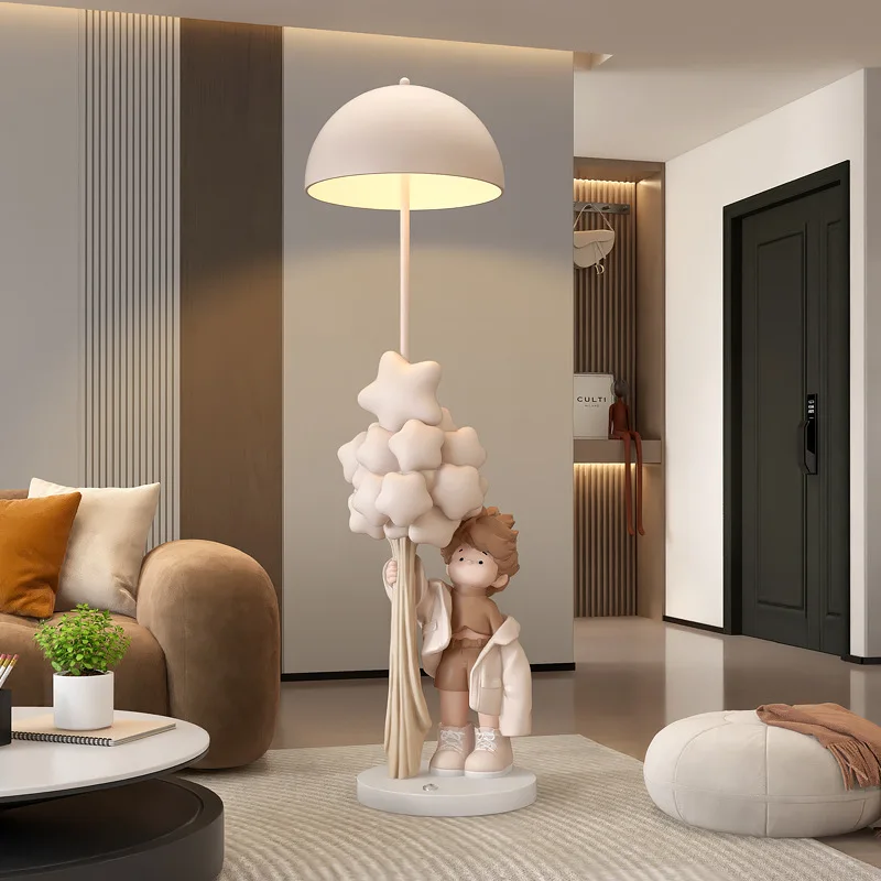 Creative cartoon boy floor lamp living room bedroom ambient light housewarming new home gift modern simple home decoration